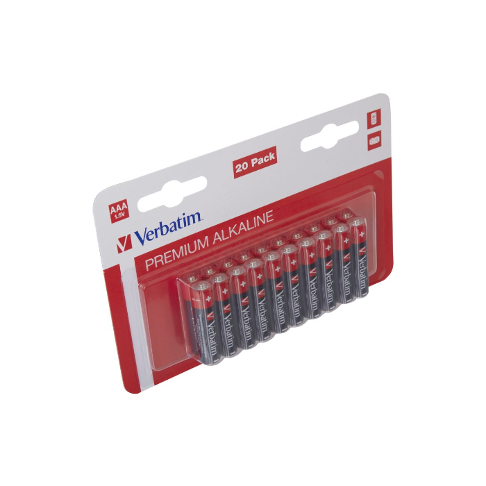 Verbatim LR03, Alkalické AAA batérie, 20ks/pack