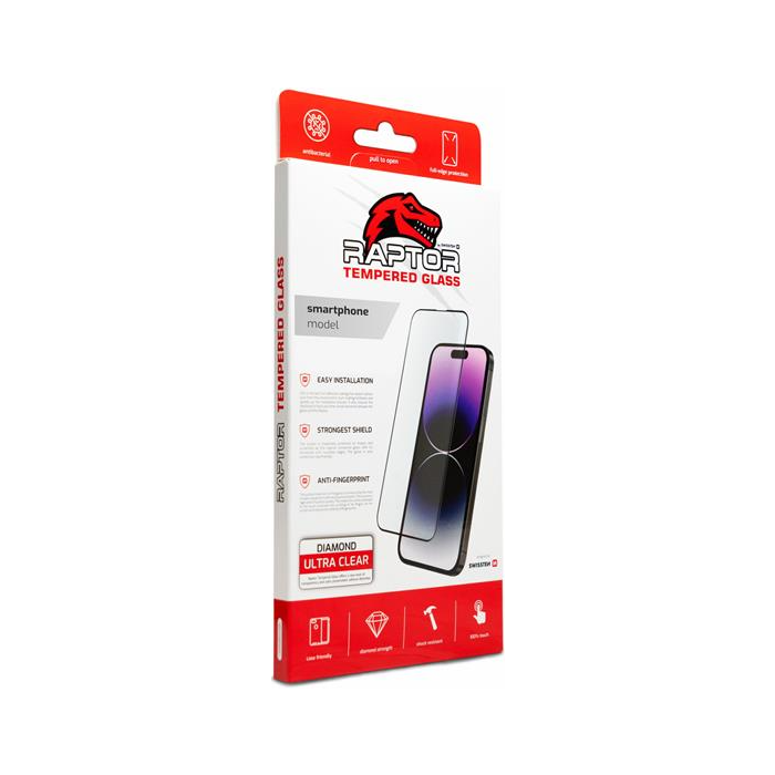 Tvrdené sklo na Oukitel WP17 SWISSTEN Raptor Diamond Ultra Clear 3D celotvárové čierne