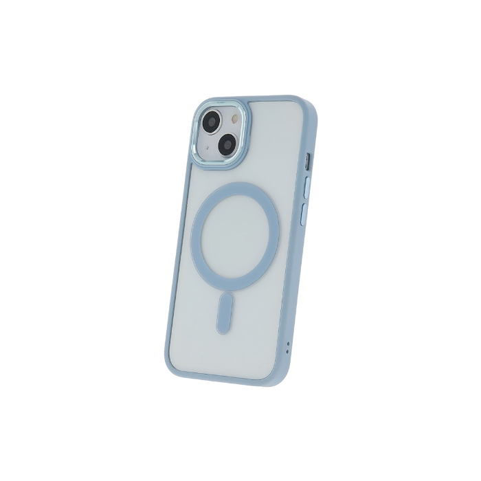 Silikónové puzdro na Apple iPhone 11 Satin Clear Mag modré