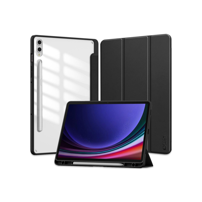 Diárové puzdro na Samsung Galaxy Tab S9 FE Tech-Protect SmartCase Pen Hybrid čierne