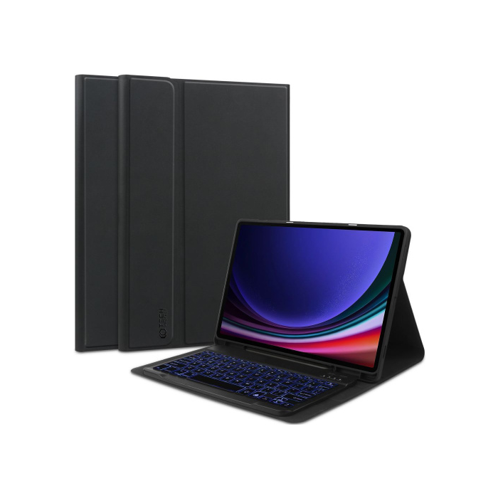 Diárové puzdro na Samsung Galaxy Tab S9 FE Tech-Protect SmartCase Pen + klávesnica, čierne