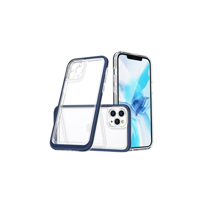 Odolné puzdro na Apple iPhone 11 Pro Hybrid Armor 3v1 transparentno-modré