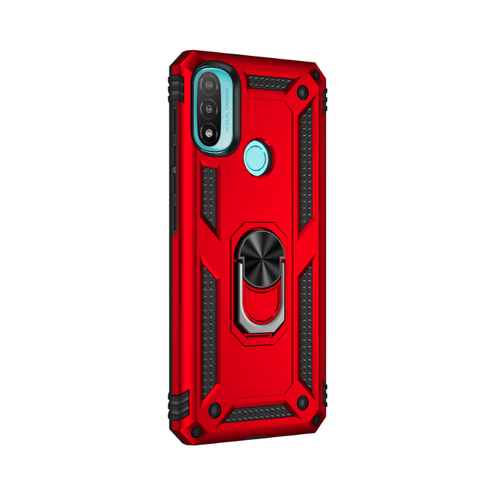 Odolné puzdro na Motorola Moto E20/E30/E40 Ring Armor Rugged červené
