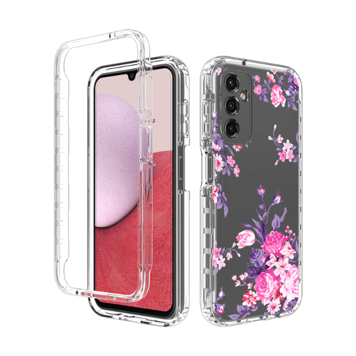 Odolné puzdro na Samsung Galaxy A14 LTE A145/A14 5G A146 Flower ružové