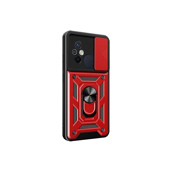 Odolné puzdro na Xiaomi Redmi A1/A2 Camshield Ring Armor červené