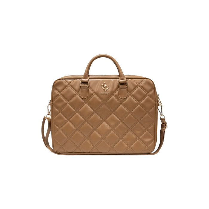 Puzdro Guess na notebook 15/16" GUCB15ZPSQSSGW PU Quilted 4G Metal Logo Computer Bag hnedé