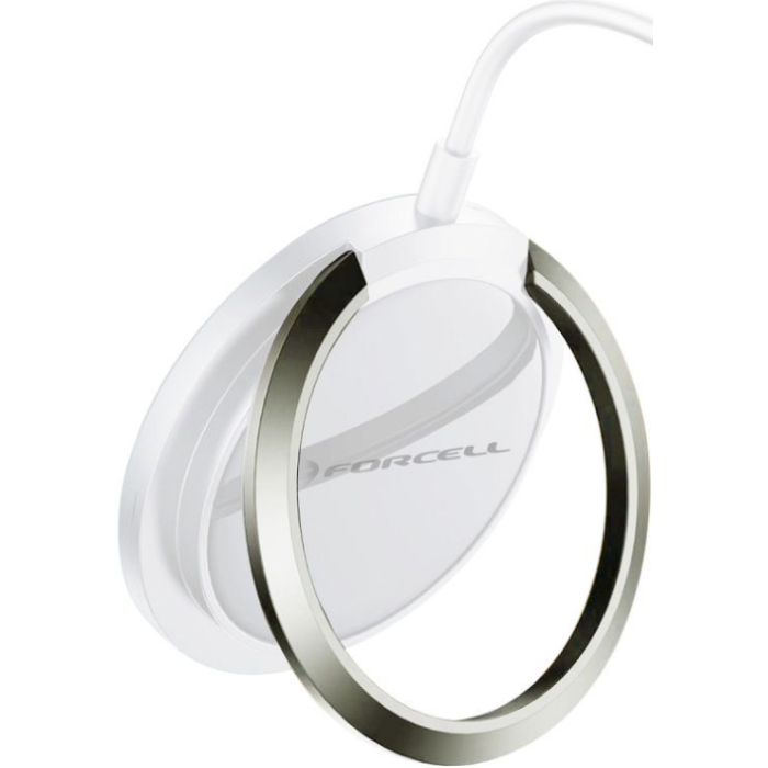 Forcell F-Energy PowerPod, ring/kick stand, MagSafe, biela