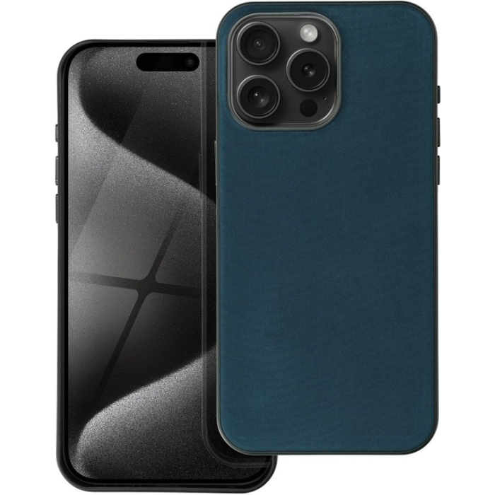 Plastové puzdro na Apple iPhone 14 Pro Woven Mag Cover modré