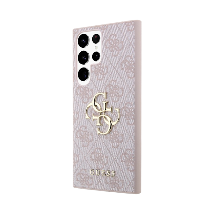 Plastové puzdro Guess na Samsung Galaxy S24 Ultra 5G S928 GUHCS24L4GMGPI PU 4G Big Metal Logo ružové