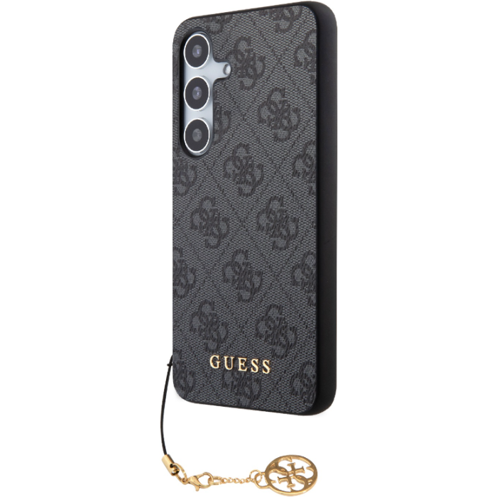 Plastové puzdro Guess na Samsung Galaxy S24 5G S921 GUHCS24SGF4GGR 4G Charms čierne