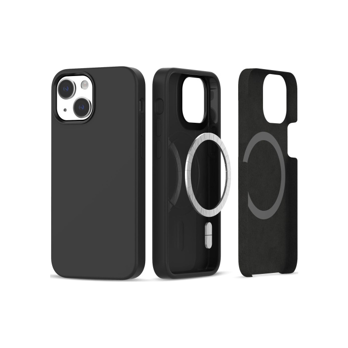 Silikónové puzdro na Apple iPhone 13/14 Tech-Protect Silicone MagSafe čierne