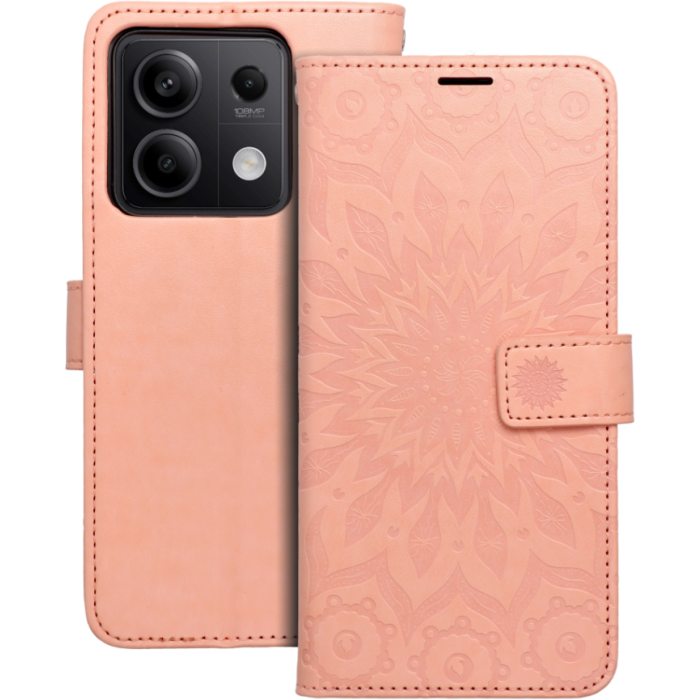 Diárové puzdro na Xiaomi Redmi Note 13 5G MEZZO mandala peach fuzz