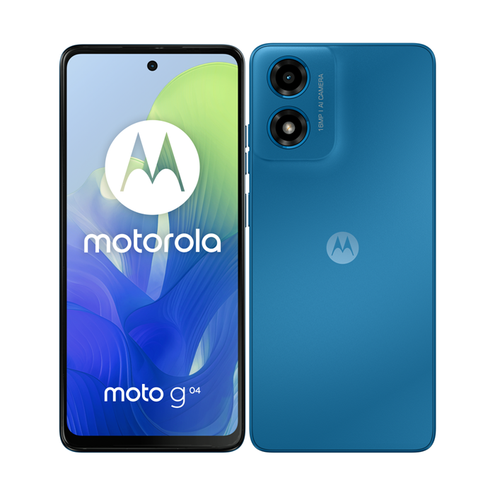 Motorola Moto G04, 4/64 GB, Dual SIM, Satin Blue - SK distribúcia