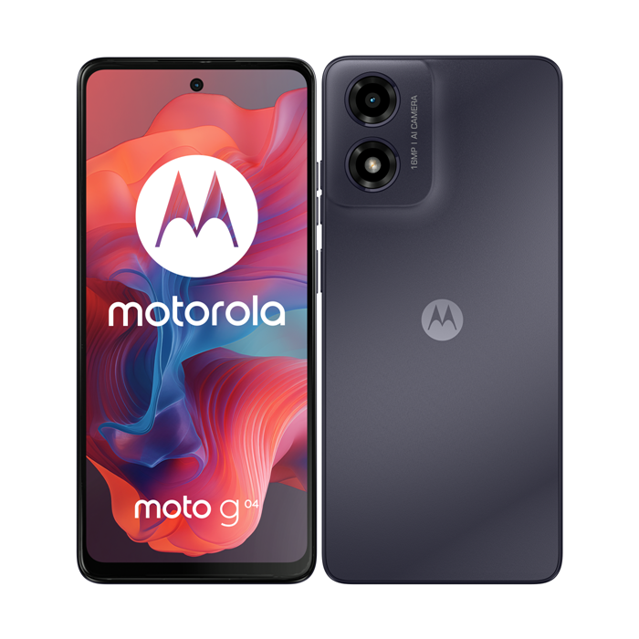 Motorola Moto G04, 4/64 GB, Dual SIM, Concord Black - SK distribúcia