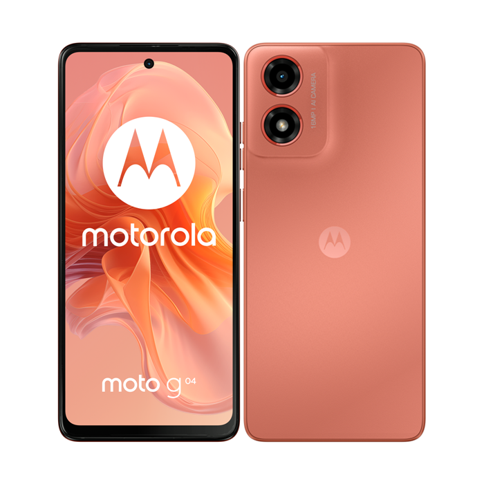 Motorola Moto G04, 4/64 GB, Dual SIM, Sunrise Orange - SK distribúcia