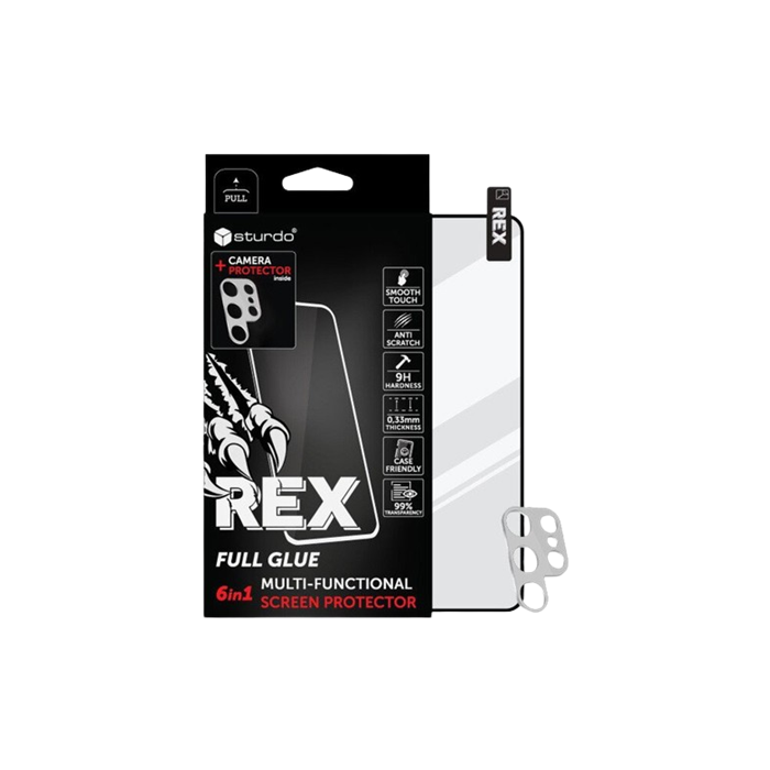 Tvrdené sklo na Samsung Galaxy A54 5G A546 Sturdo REX 9H 6v1 Full Glue celotvárové čierne