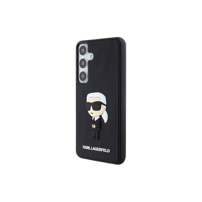 Plastové puzdro Karl Lagerfeld na Samsung Galaxy S24 5G S921 KLHCS24S3DRKINK Rubber Ikonik NFT čierne