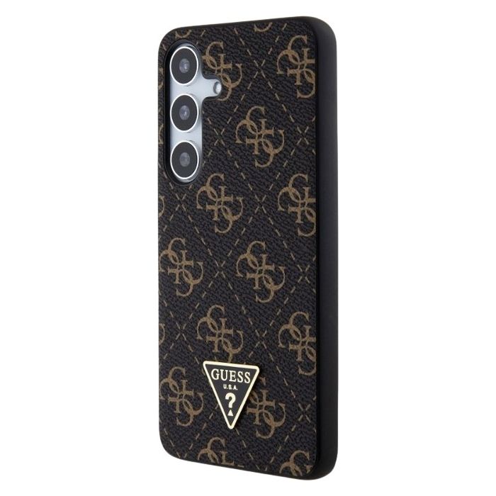 Obal Guess PU Leather 4G Triangle Metal Logo Samsung Galaxy S24+ 5G S926 GUHCS24MPG4GPK Black
