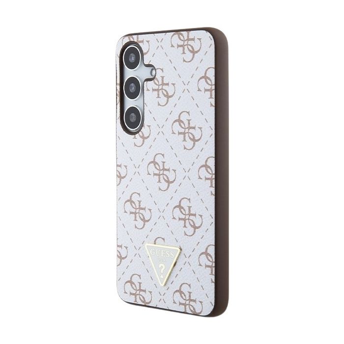 Obal Guess PU Leather 4G Triangle Metal Logo Samsung Galaxy S24+ 5G S926 GUHCS24MPG4GPH White