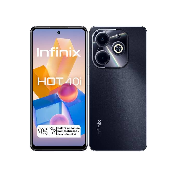 Infinix Hot 40i, 4/128 GB, Dual SIM, Starlit Black - SK distribúcia