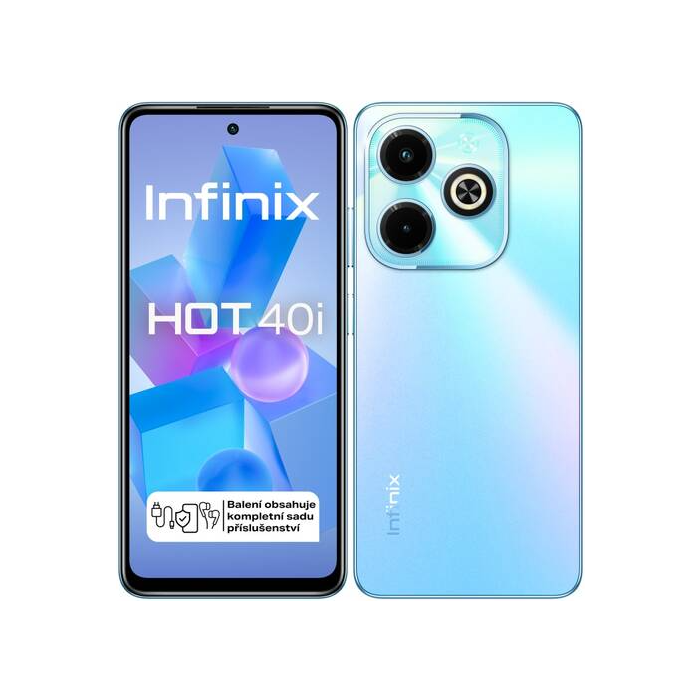Infinix Hot 40i, 4/128 GB, Dual SIM, Palm Blue - SK distribúcia