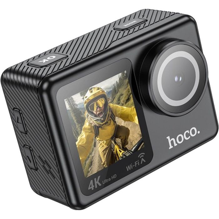 HOCO DV101 sports camera with dual screen 1.3"+2" 4K/30fps black