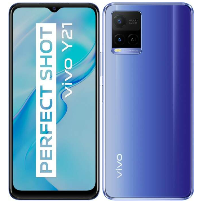 Vivo Y21, 4/64 GB, Dual SIM, modrý - Vystavený kus