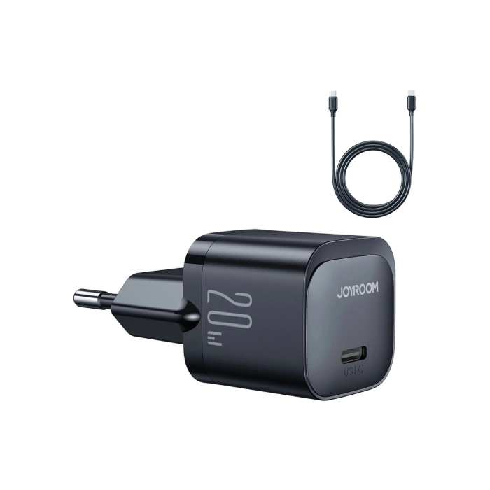 Joyroom JR-TCF02, USB-C PD 20W + USB-C kábel, čierna