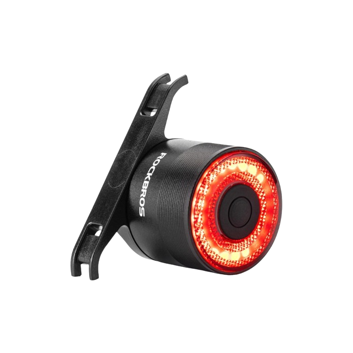 Rockbros Q3, zadné svetlo s inteligentným stop systémom, čierne