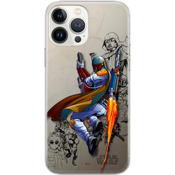 Silikónové puzdro na Apple iPhone 15 Plus Original Licence Cover Boba Fett 003