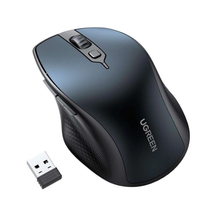 Ugreen MU101, ergonomická bezdrôtová myš, Bluetooth 2.4 GHz, modrá