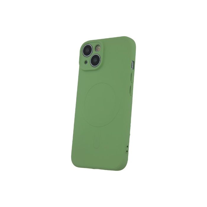 Silikónové puzdro na Apple iPhone 12 Simple Color Mag svetlo zelené