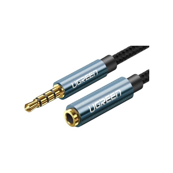 Ugreen AV118, adaptér predlžovací kábel, AUX mini jack 3.5mm, 2m, modré