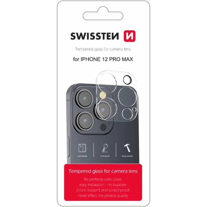 SWISSTEN ochranné sklo na fotoaparát na Apple iPhone 12 Pro Max