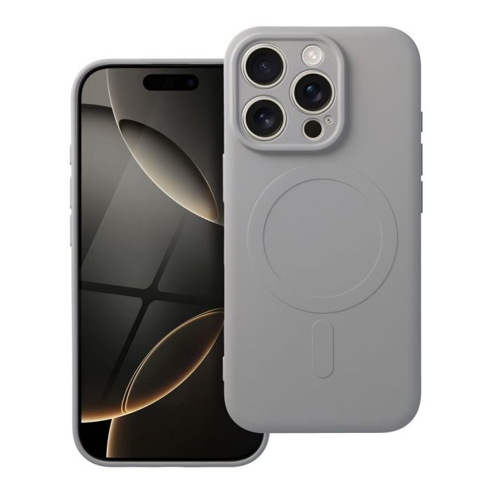 Obal SILICONE MAG COVER MagSafe Apple iPhone 16 Pro sivý