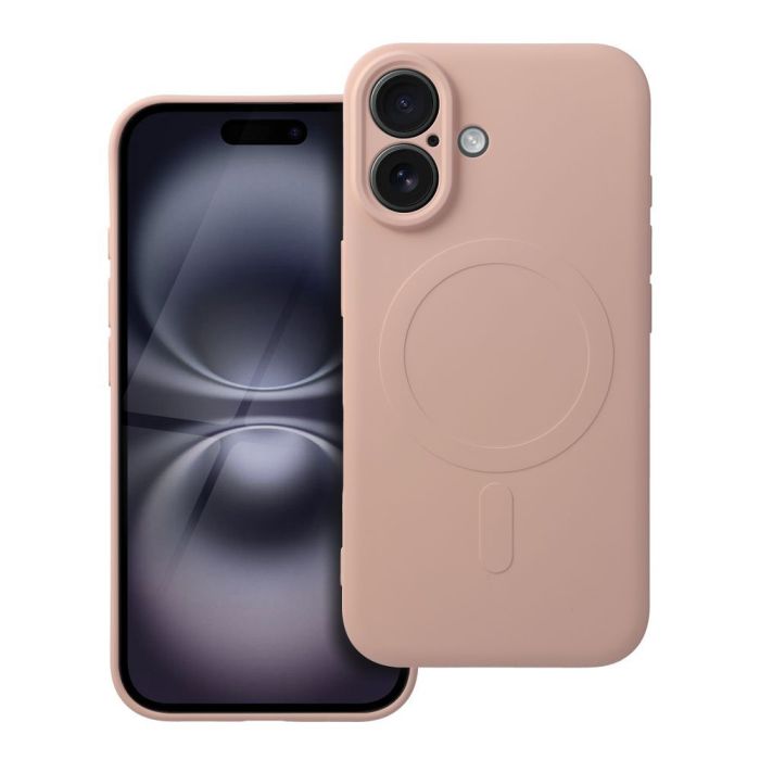Obal SILICONE MAG COVER MagSafe Apple iPhone 16 ružový