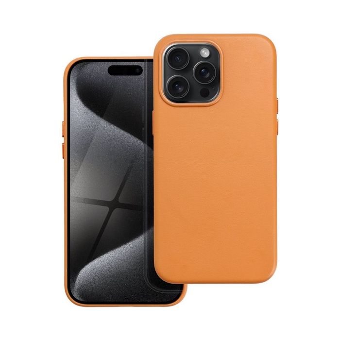 Obal Leather Mag Cover Apple iPhone 16 Plus orange