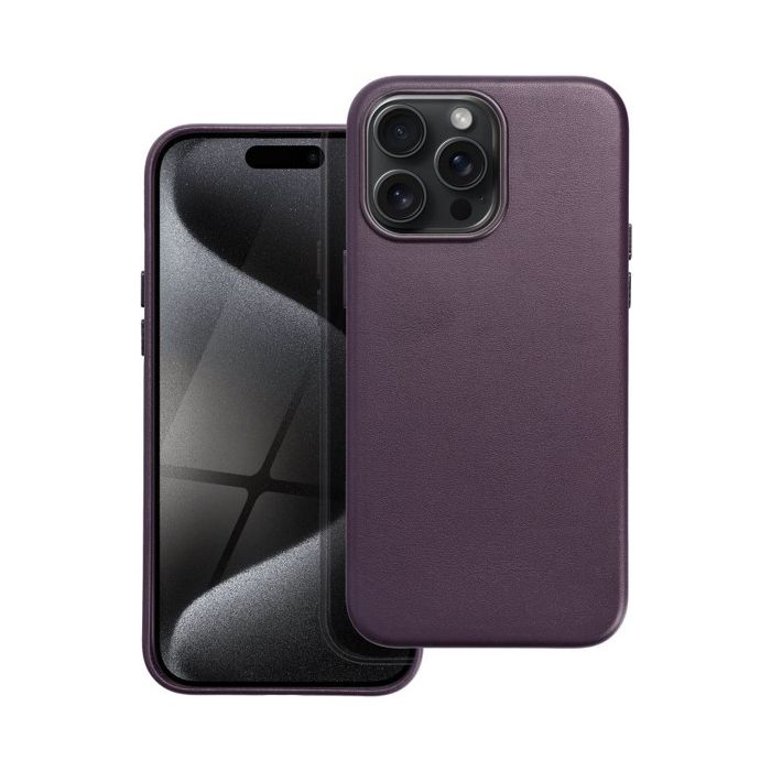 Obal Leather Mag Cover Apple iPhone 16 dark violet