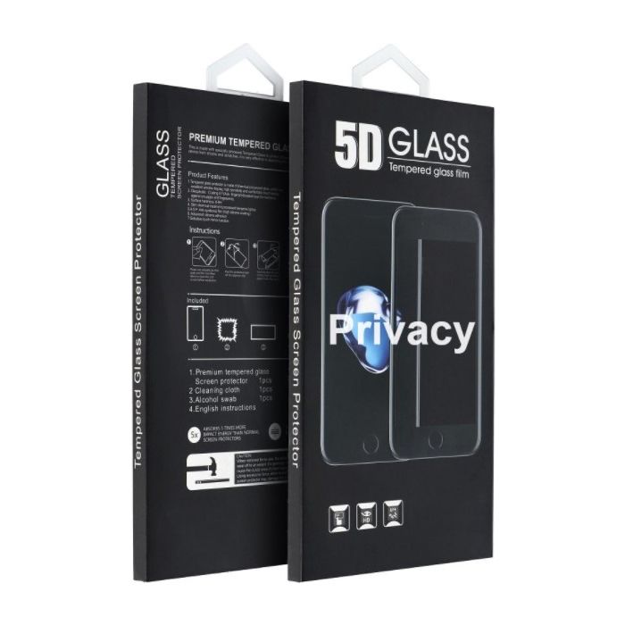 5D Full Glue Tvrdené sklo Apple iPhone 16 Plus (Privacy) black
