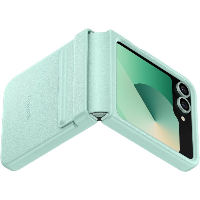 Obal Samsung Kindsuit Case Vegan Leather na Samsung Galaxy Z Flip6 5G F741 EF-VF741PMEGWW Mint