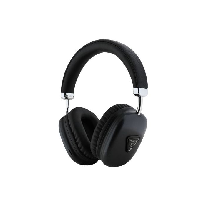 Guess Saffiano PU Leather Triangle Logo Wireless Headphones GUBHK1SATSK Black