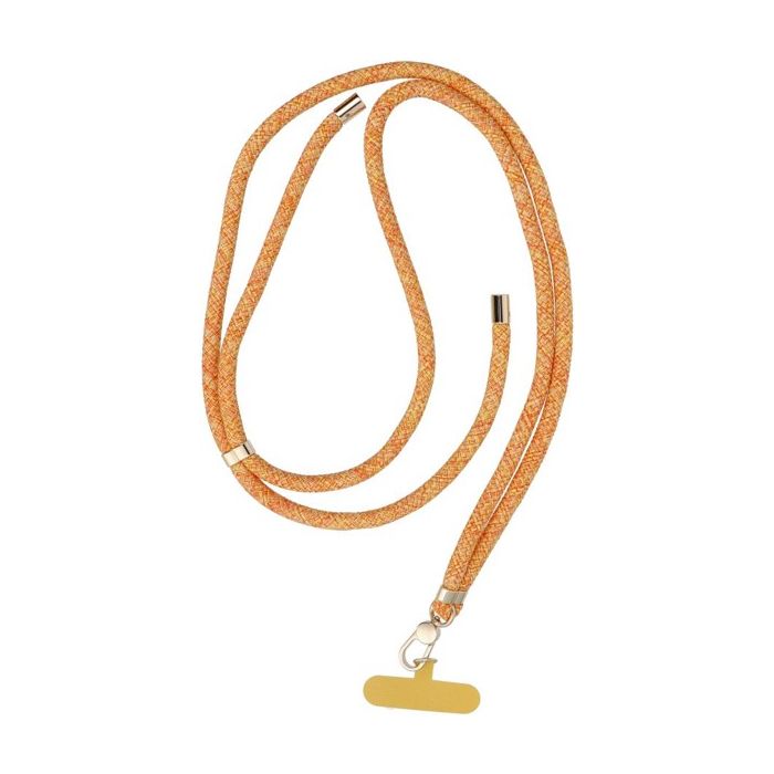 SWING (8mm) nastaviteľná šnúrka na mobil 165cm oranžovo-biela