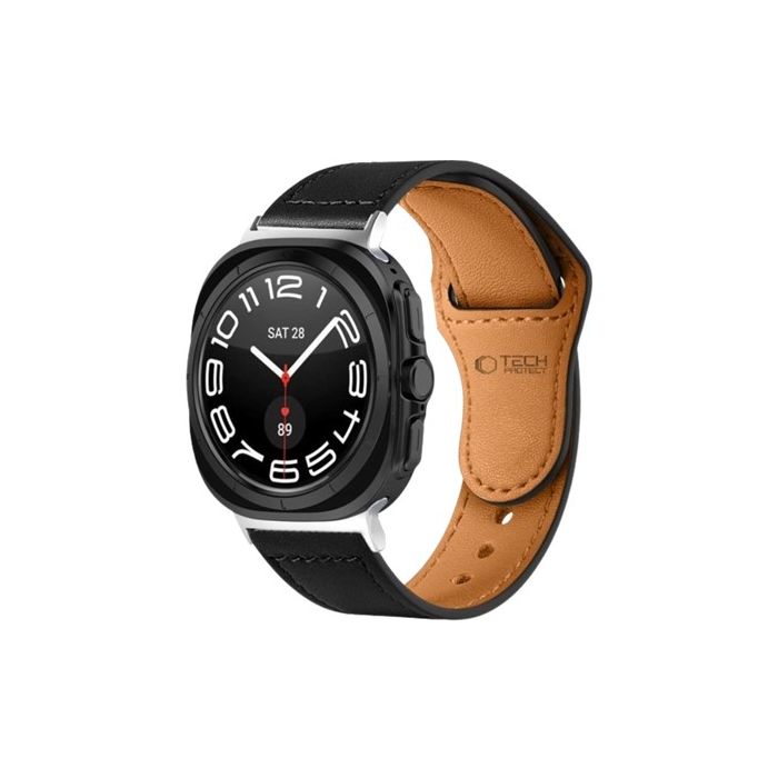 Tech-Protect Leatherfit Samsung Galaxy Watch Ultra 47mm Black