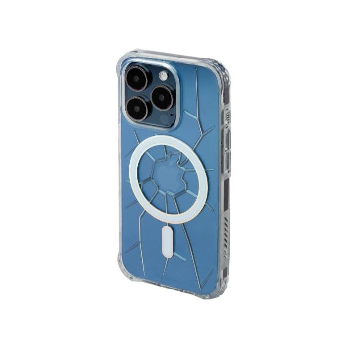 Obal MagSafe Kingxbar PQY Crack Series Silicone Case Apple iPhone 15 Pro Max Transparent