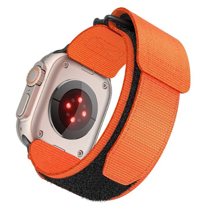 Remienok FORCELL F-DESIGN FA05 nylon Apple Watch 42/44/45/49mm oranžový