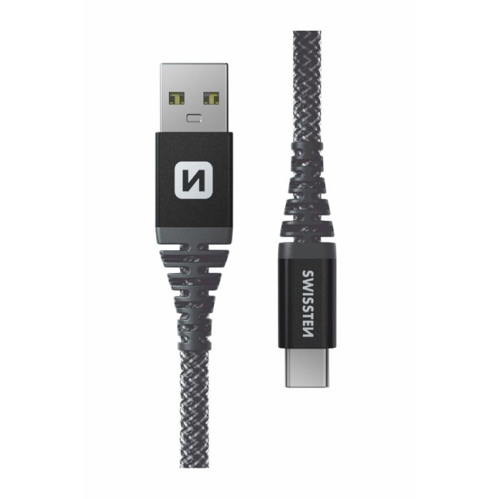 SWISSTEN Aramid Reinforced USB-A/USB-C 3A 60W 1,5m antracit