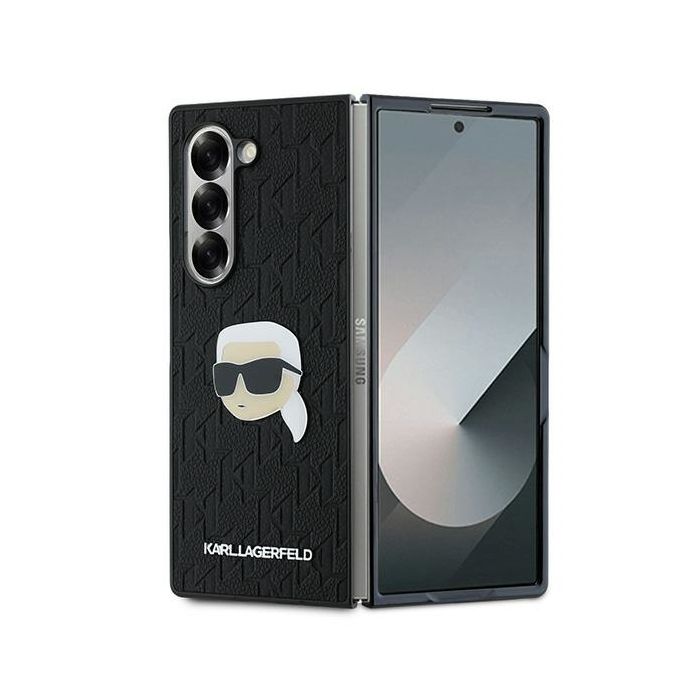Karl Lagerfeld PU Saffiano Monogram Karl Head Samsung Galaxy Z Fold 6 Black