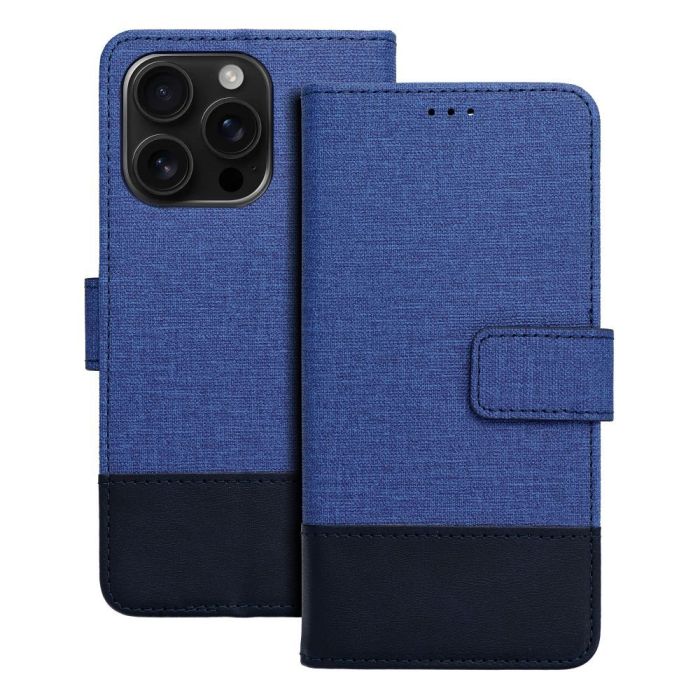 Gomma Book iPhone 16 Plus - modré (s prackou)