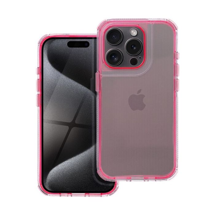 Obal MATRIX CLEAR Case Apple iPhone 15 Pro powder pink