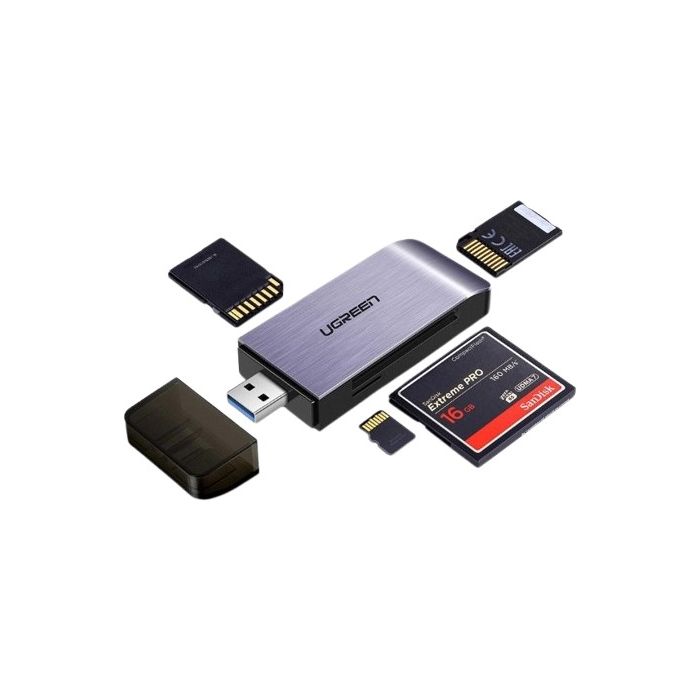 Ugreen 50541 SD/microSD/CF/MS card reader USB 3.0 gray